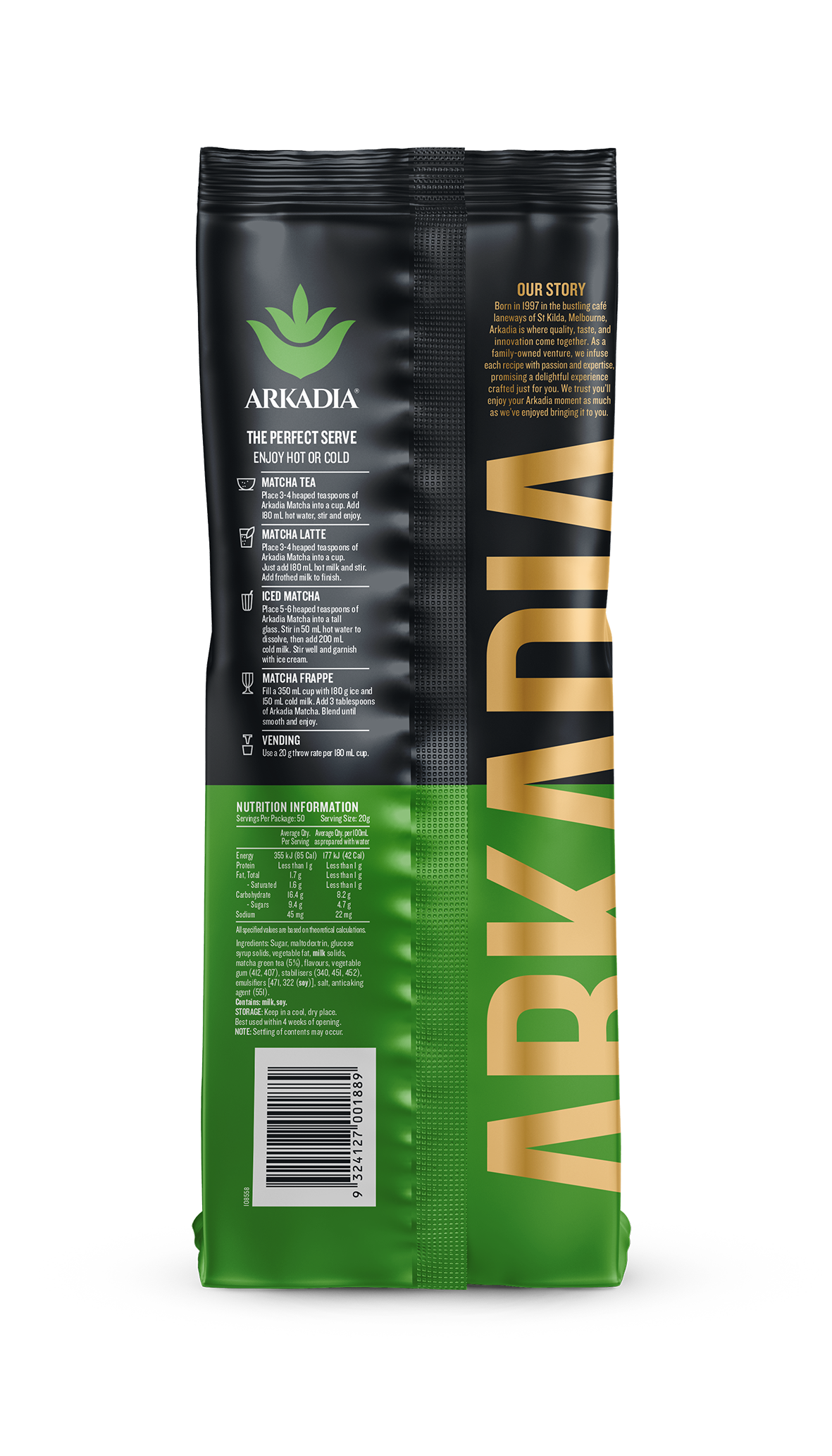 Arkadia Original Matcha Smooth & Creamy